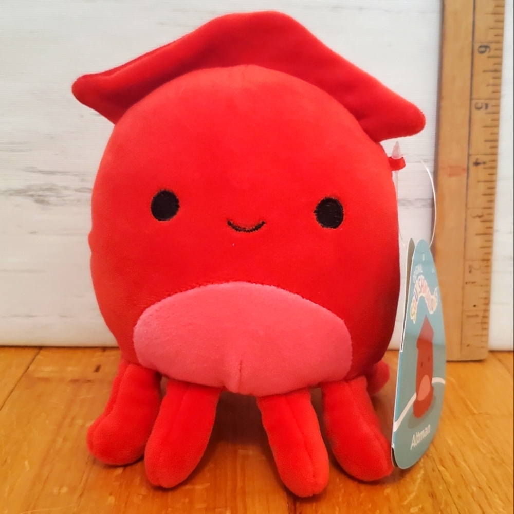 Squishmallow Altman The Red Squid 🦑. 5"  Tall & NWT!